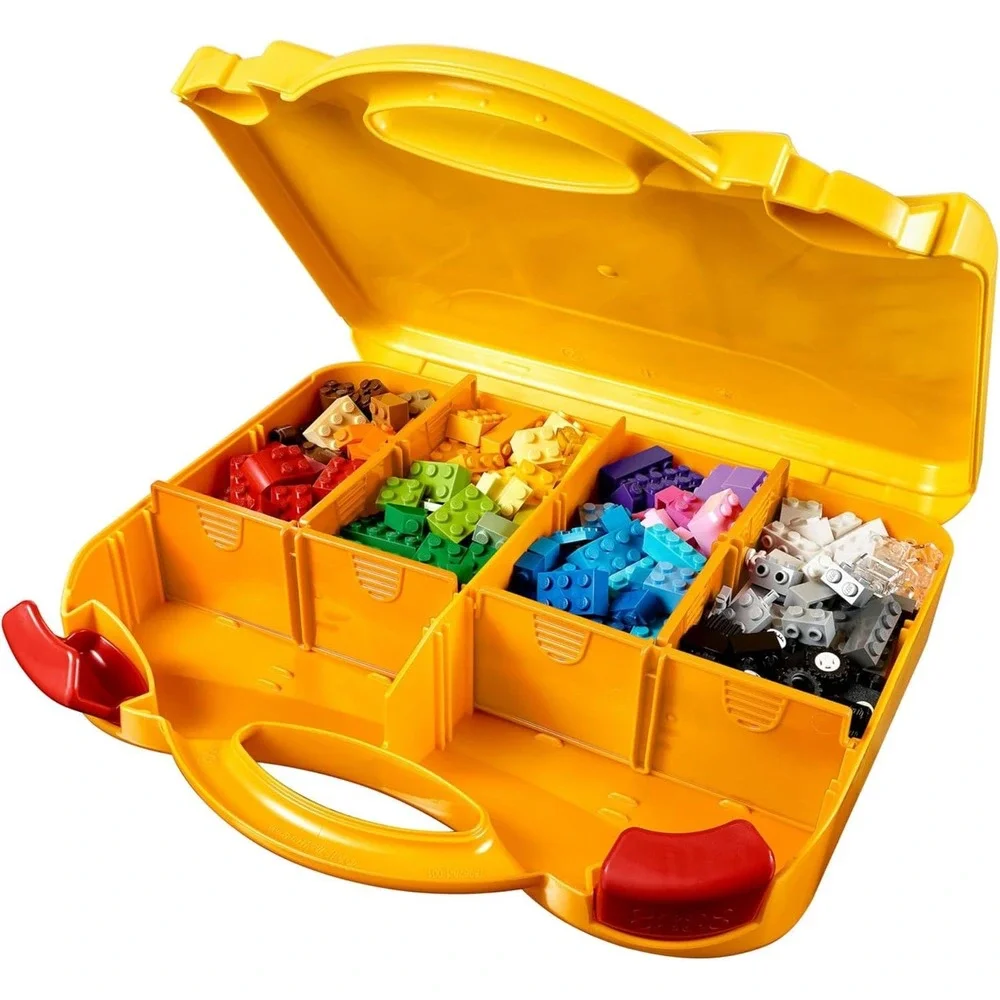 LEGO Classic Creative Suitcase 10713 Building Kit Yellow Carrying Case 213 Pcs‎